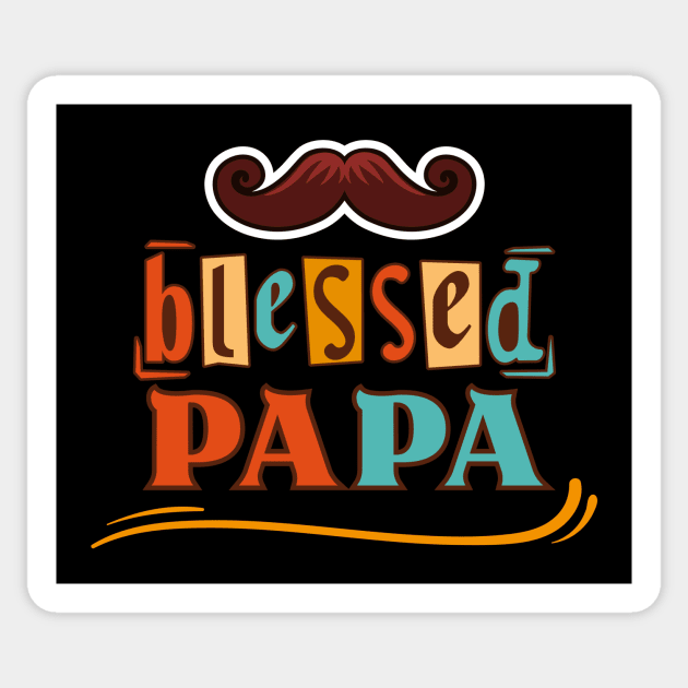 Blessed Papa Sticker by Introvert Home 